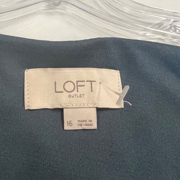 Loft Outlet Women's Sleeveless A-Line Dress Multicolor Print Size 16 - Picture 8 of 9